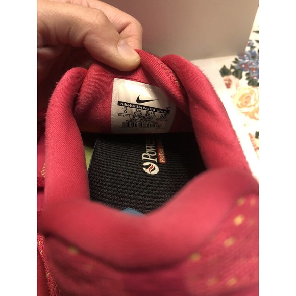 Nike Air Max Pink Yellow Running US Shoes 2014 Size 9. - With Orthotic Inserts - Picture 7 of 8